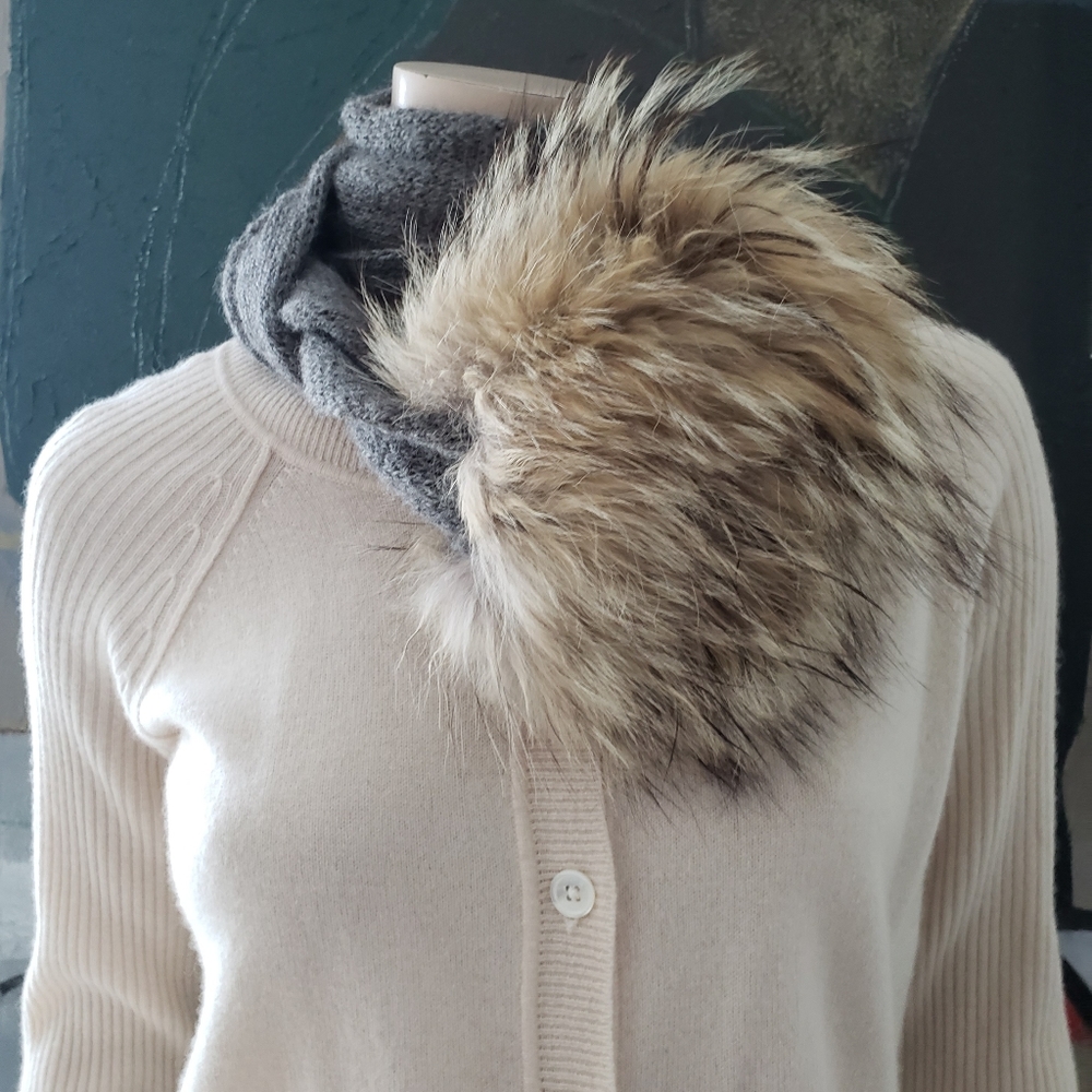 Harricana by Mariouche | Wool Snood with Fur Pompom